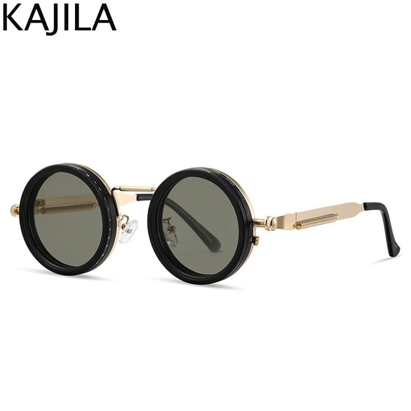 Polarized Round Steampunk ND9 Adjustable Dimming Sunglasses