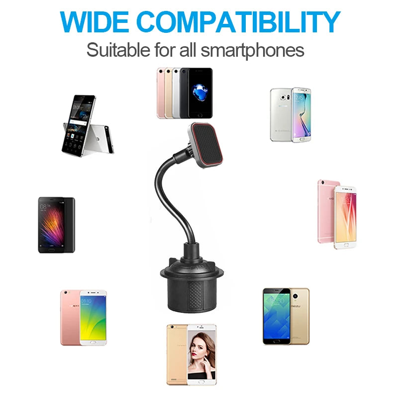 Magnetic Cup Holder Phone Mount Flexible Magnets Mount