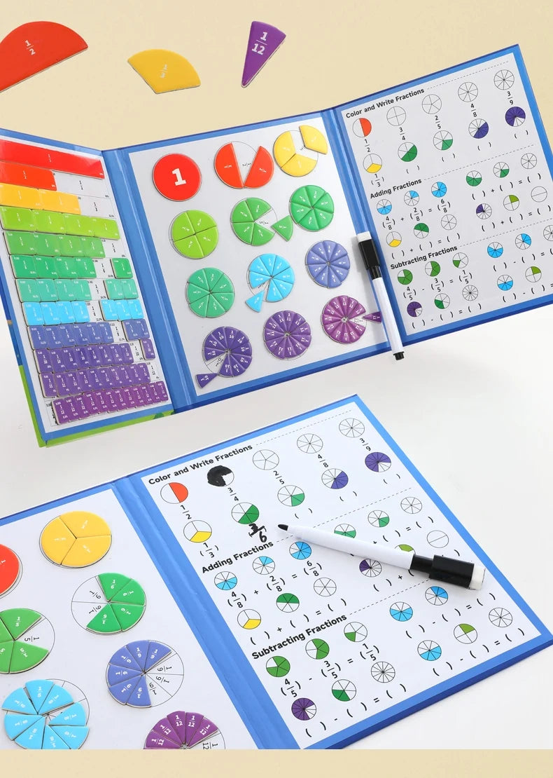 Magnetic Fraction Disk Teaching Aids, Fraction Science Education Model