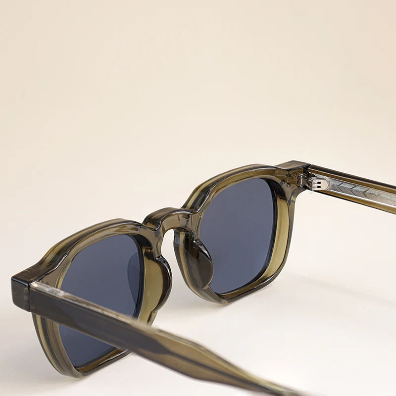 CATERSIDE Retro Punk Men Sunglasses Small Frame Square