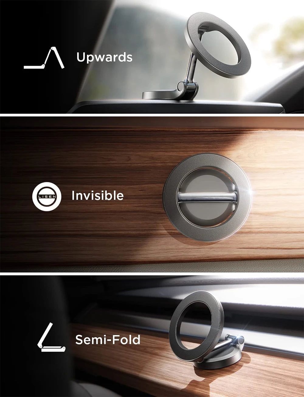 1080 Magsafe Car Phone Holder For Vehicles Mobile Support