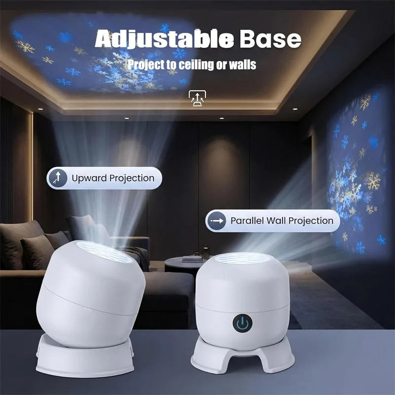 Colorful Fantasy Projection Lamp  Ocean Snowflake Ambiance