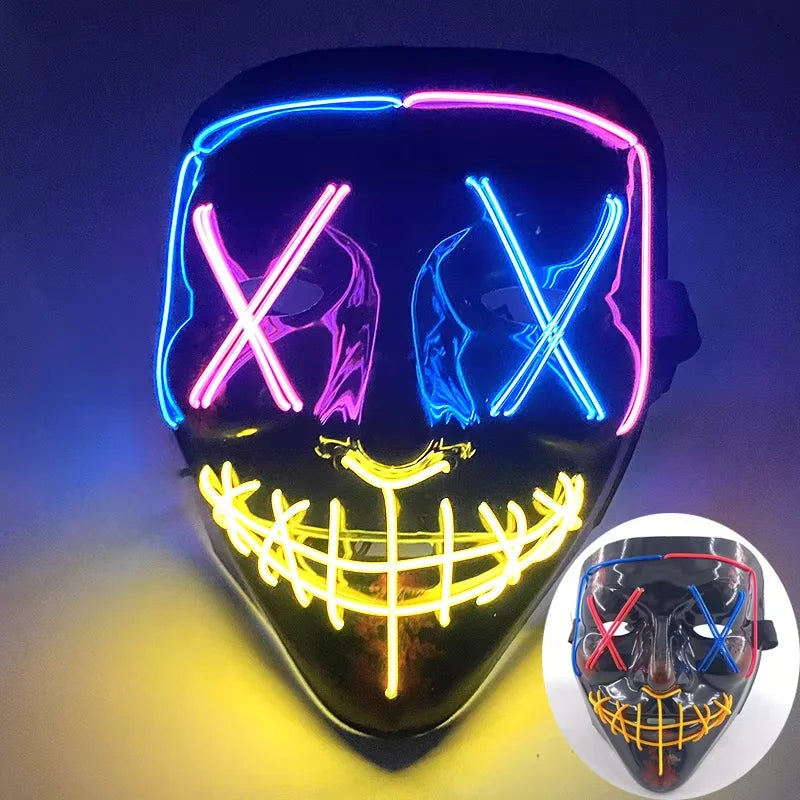 Wireless LED Purge Mask Halloween Horror Party Carnival Cosplay