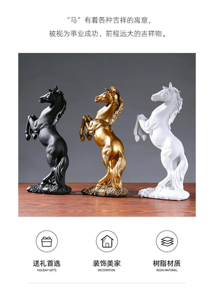 Home Resin Victory Horse Statue Animal Figurines