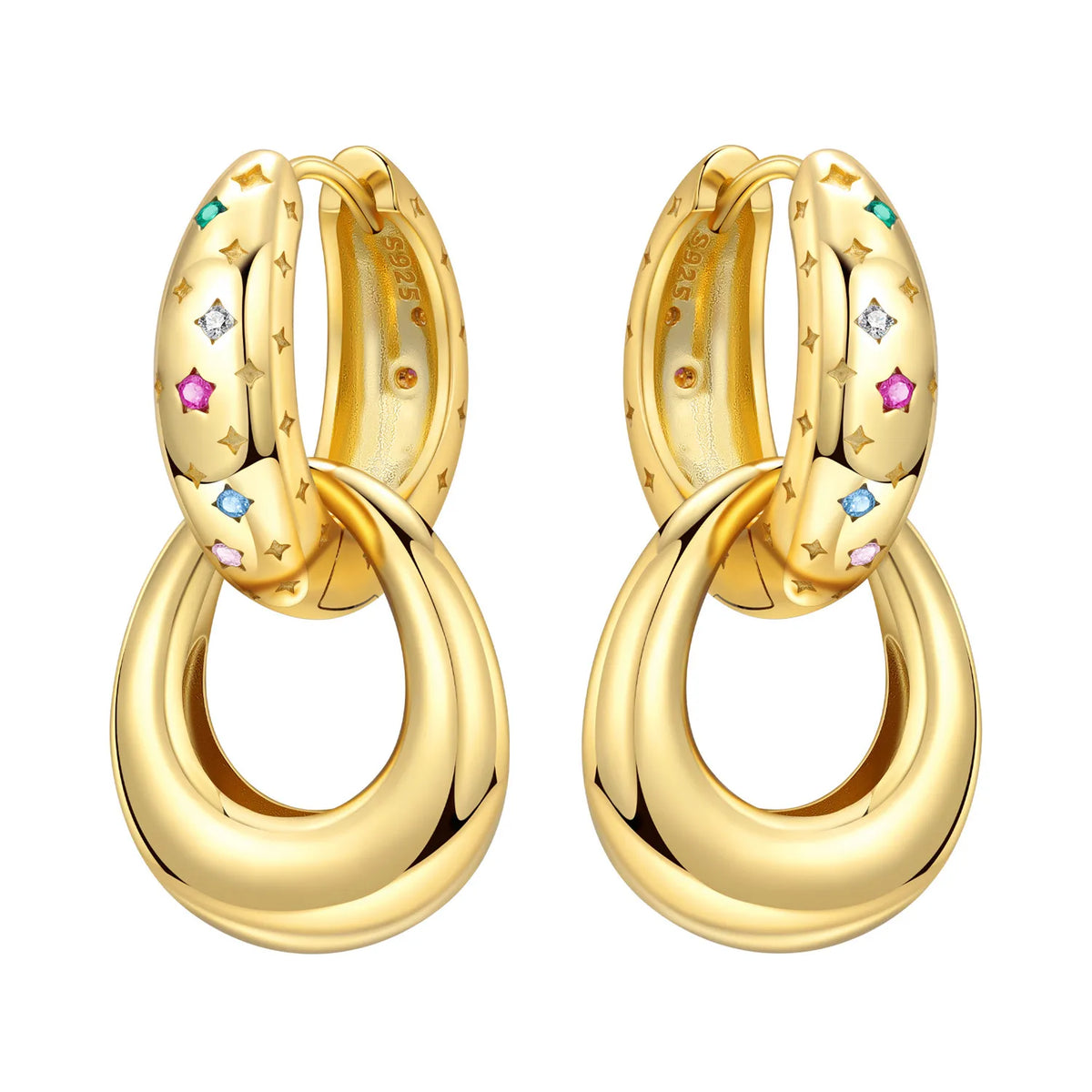 New 925 Sterling Silver 18K Gold Plated Cherry Blossom Butterfly
