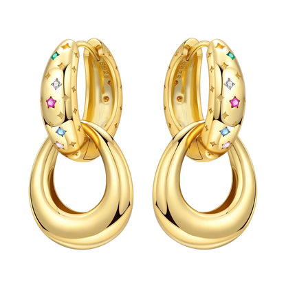 New 925 Sterling Silver 18K Gold Plated Cherry Blossom Butterfly