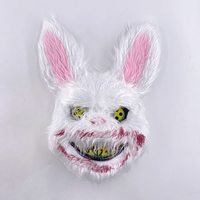 LED Bloody Rabbit Mask Glowing Killer Black Bear Mask Halloween