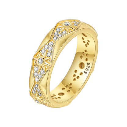 925 Sterling Silver Three-Ring Stackable Ring for Women