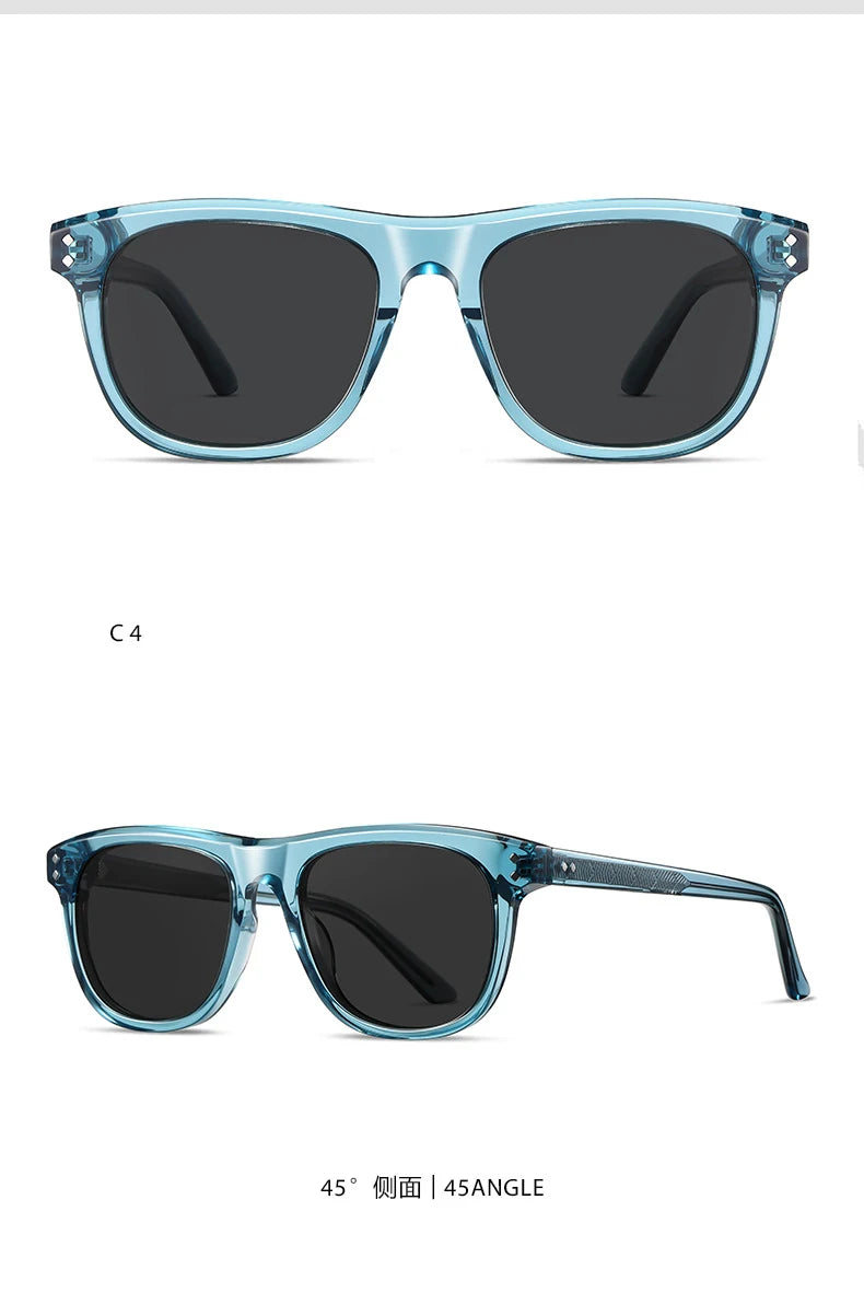 Summer Acetate Transparent Brown Sunglasses Men Beach