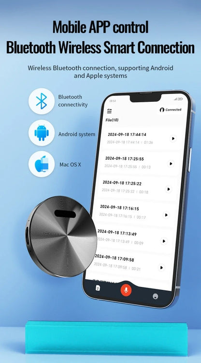 8-128GB Magnetic AI Voice Recorder ChatGPT Intelligent Translation