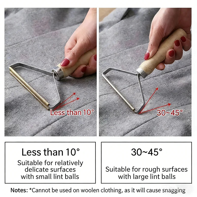 Clothes Friendly Double Sided Lint Remover Manual Fuzz Shaver