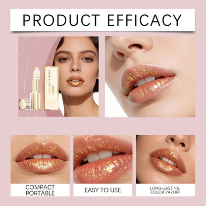 Gold Foil Color Changing Lipstick Fade Lip Line Enhance