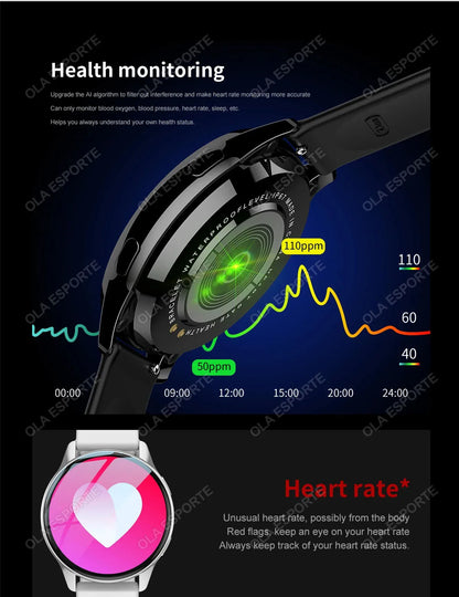 Women Bluetooth Call Smart Watch HeartRate Blood Pressure