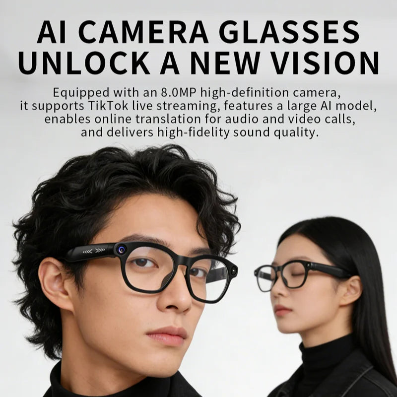 Lenovo AI Smart Glasses 800W Pixel Anti Blue Light HD Camera