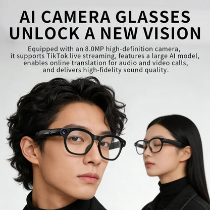 Lenovo AI Smart Glasses 800W Pixel Anti Blue Light HD Camera