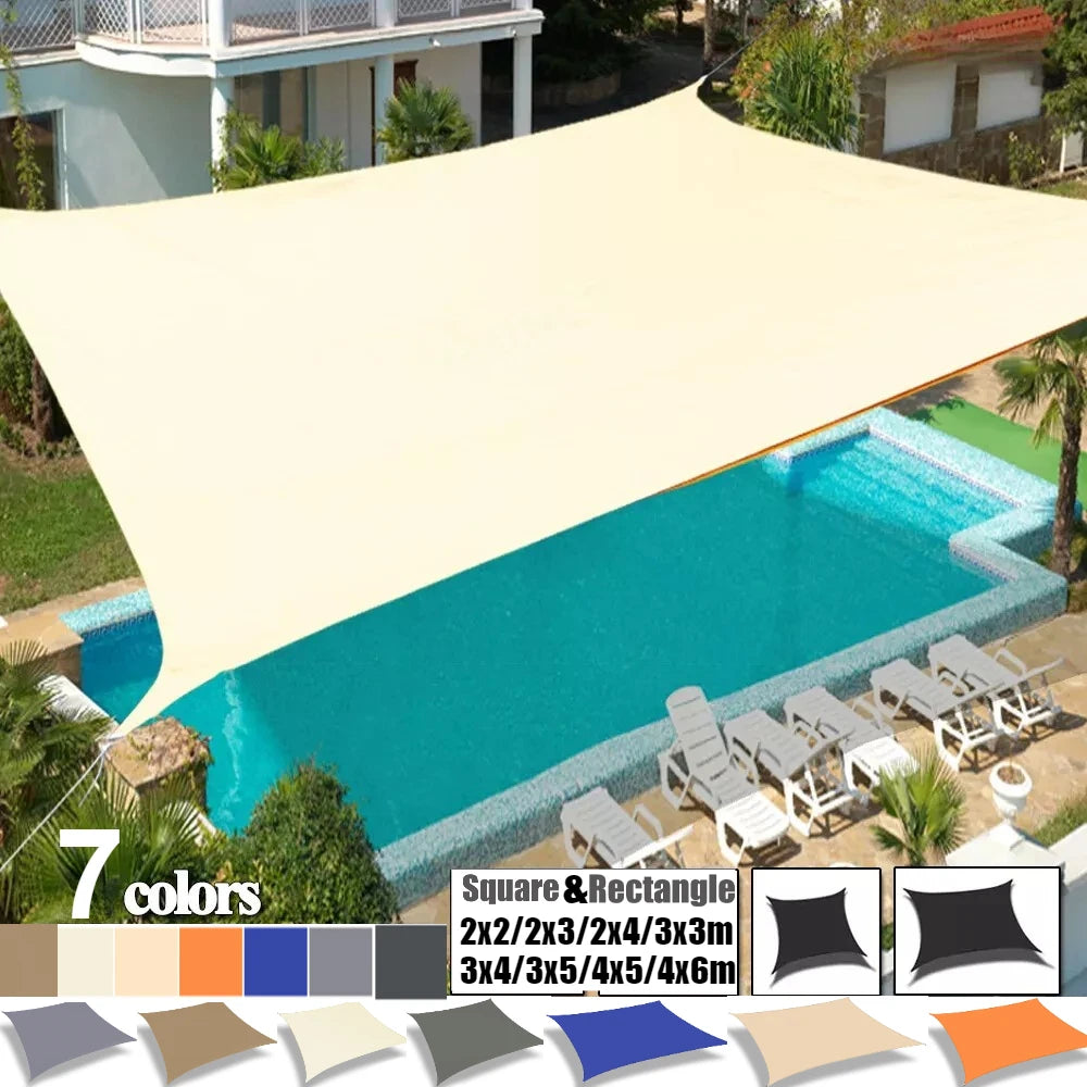 Sun Shade Sail Waterproof Outdoor Square Rectangle Garden