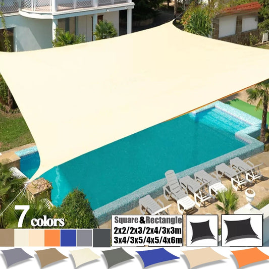 Sun Shade Sail Waterproof Outdoor Square Rectangle Garden