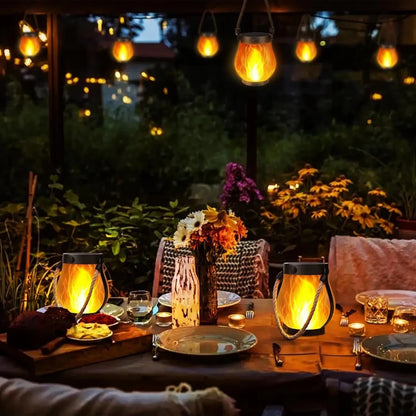 Solar Flame Rope Lantern Type-C Fast Charging Waterproof Hanging Lamp