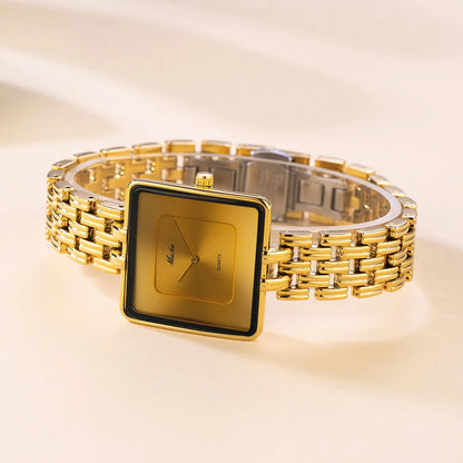 Watch with Simple Large Dial Square Quartz