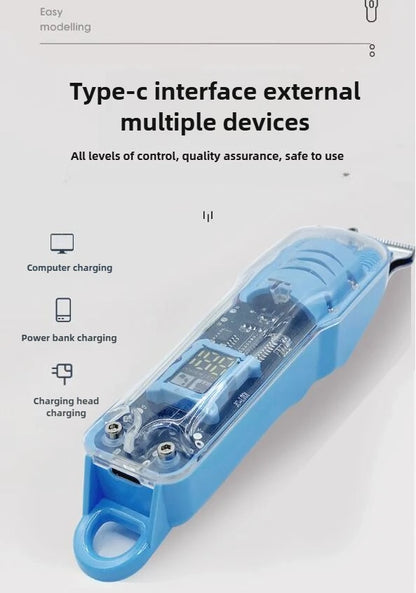 Hair Cut Machine Rechargeable Hair Clippers Transparent