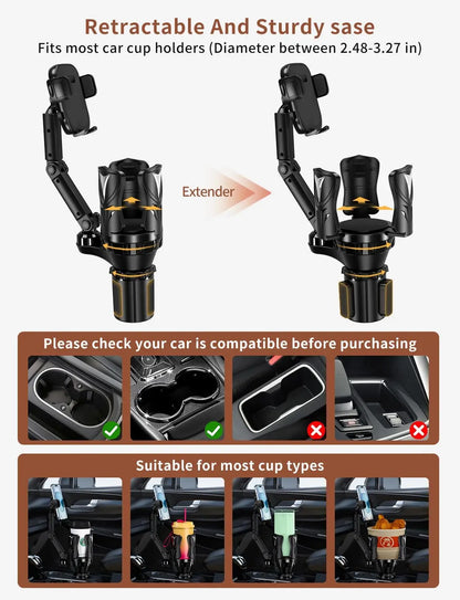 Car Phone Holders Adjustable Car Cup Holder Expander