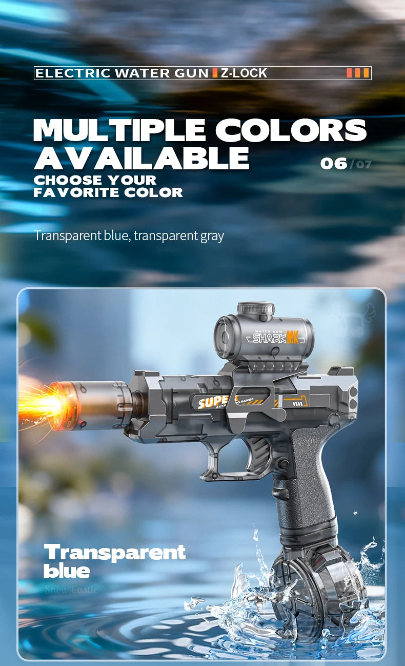 Simulated Firing and Recoil Electric Water Gun Toys Children