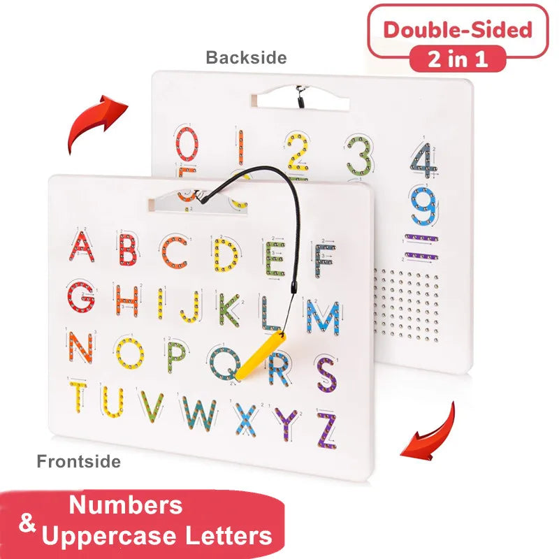 Magnetic Alphabet Tracing Board letters & numbers Magnetic Tracing