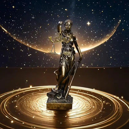 Creative Retro Round bottom Justice Goddess Statue Lawyer