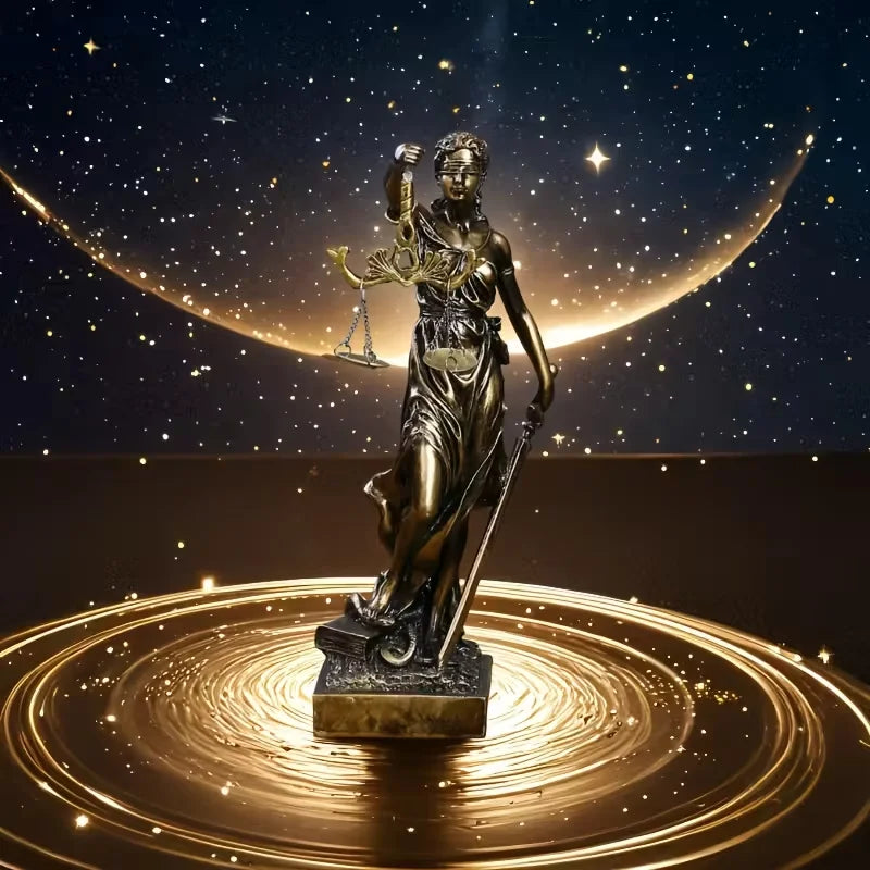 Creative Retro Round bottom Justice Goddess Statue Lawyer