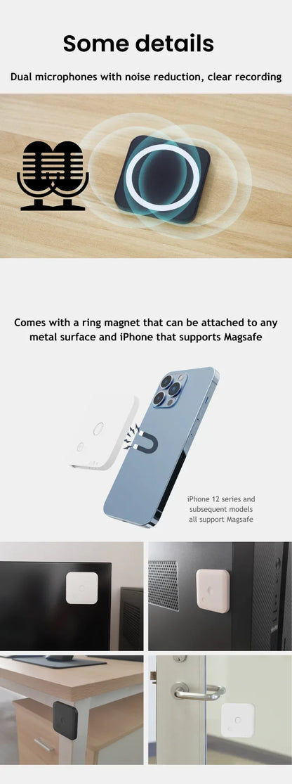 New Portable AI Voice Recorder with Mobile App Transcription