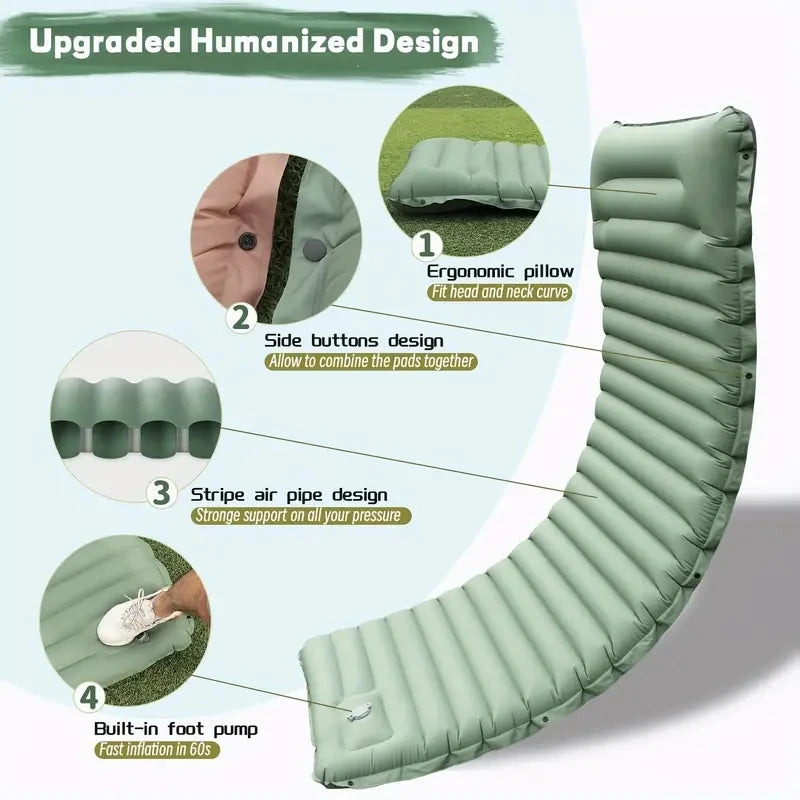 Outdoor Camping Sleeping Pad Inflatable Mattress