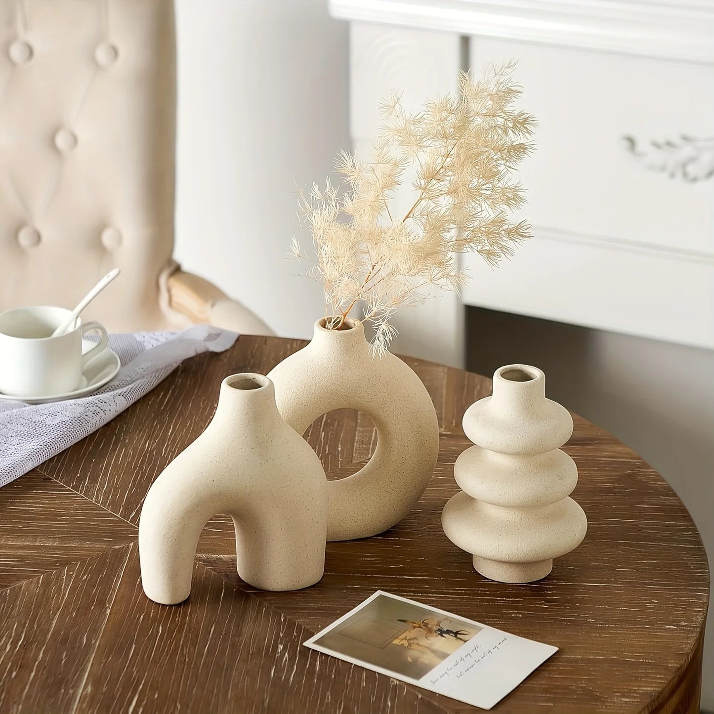 Bohemian ceramic vase set decorative vase ornaments