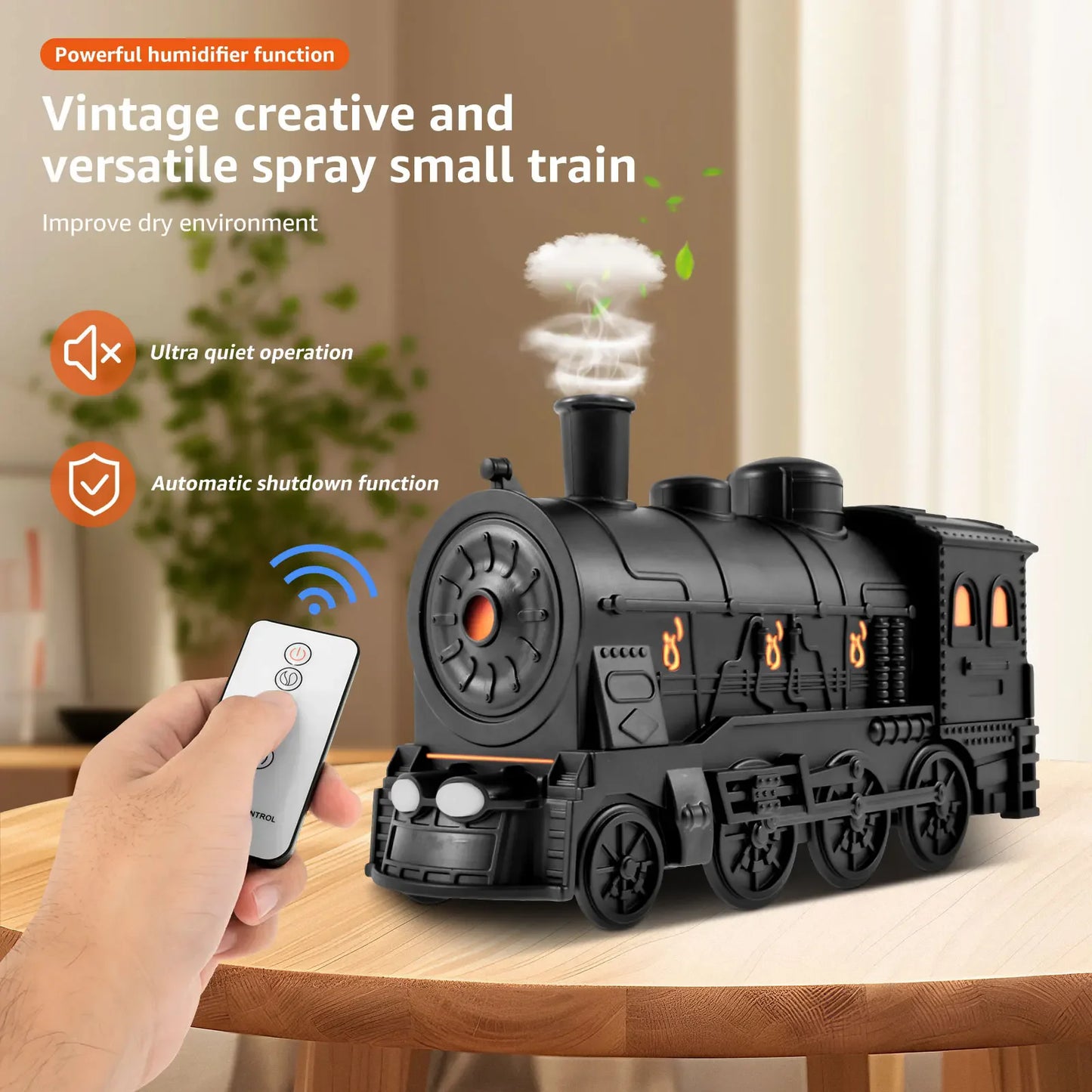 Steam Train Essential Oil Diffuser with Light Train Humidifier
