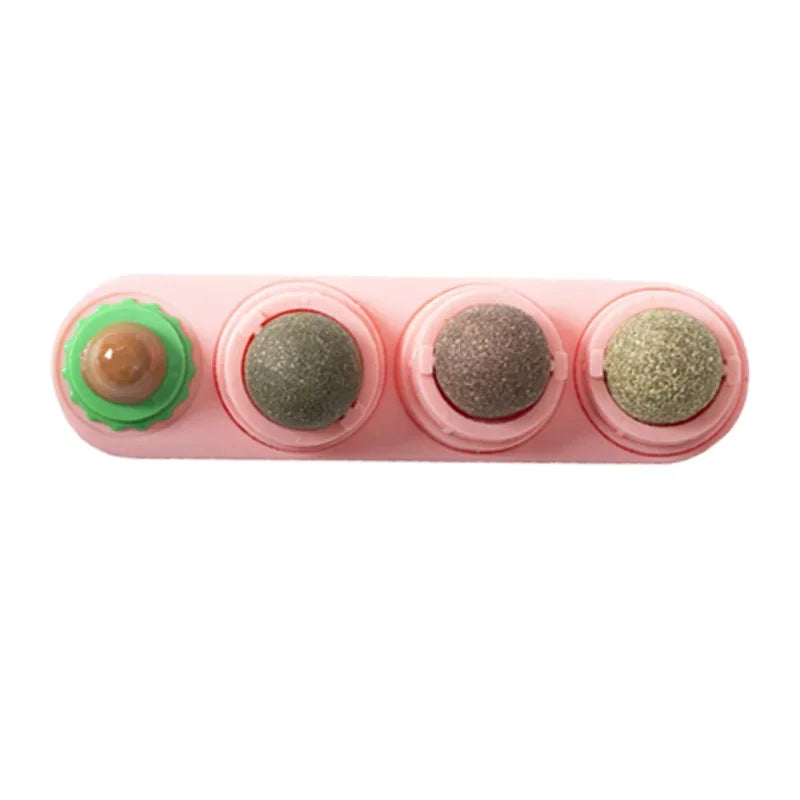 4 in 1 Rotating Catnip Silver Vine Ball Teeth Cleaning Acne Prevention