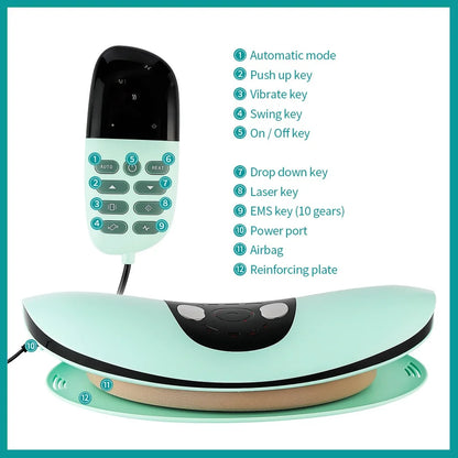 Electric Waist Traction Massager Adjustable Vibration Lumbar