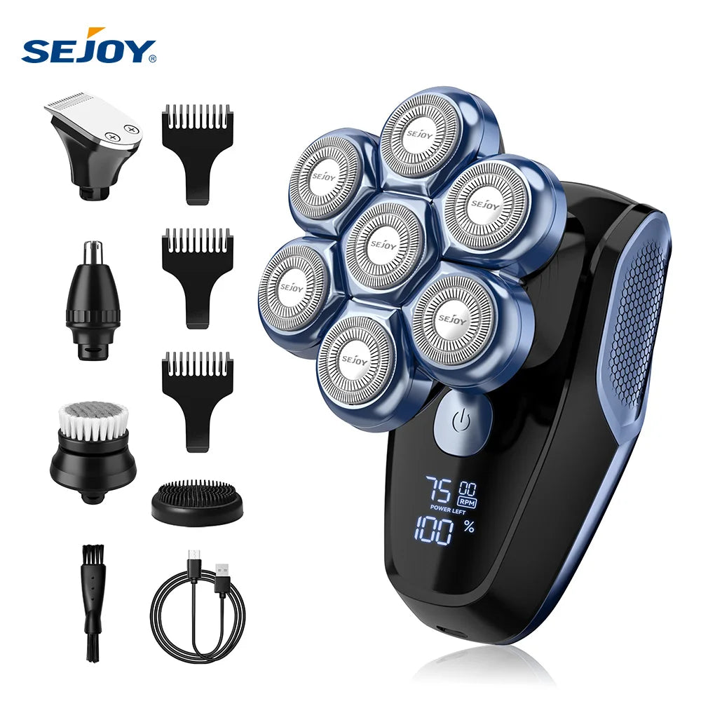 6-in-1 7D Head Shavers for Bald Men Electric Razor