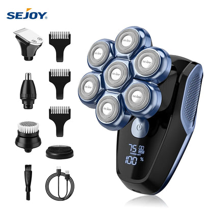 6-in-1 7D Head Shavers for Bald Men Electric Razor