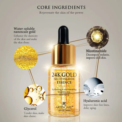 ARTISCARE 24K Gold Serum 3pcs/SET for Anti Dark Circles Eye Cream Moisturizing