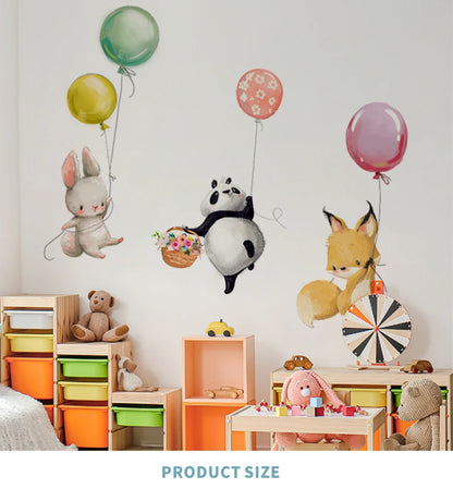 Lovely animal panda rabbit koala and balloon bedroom