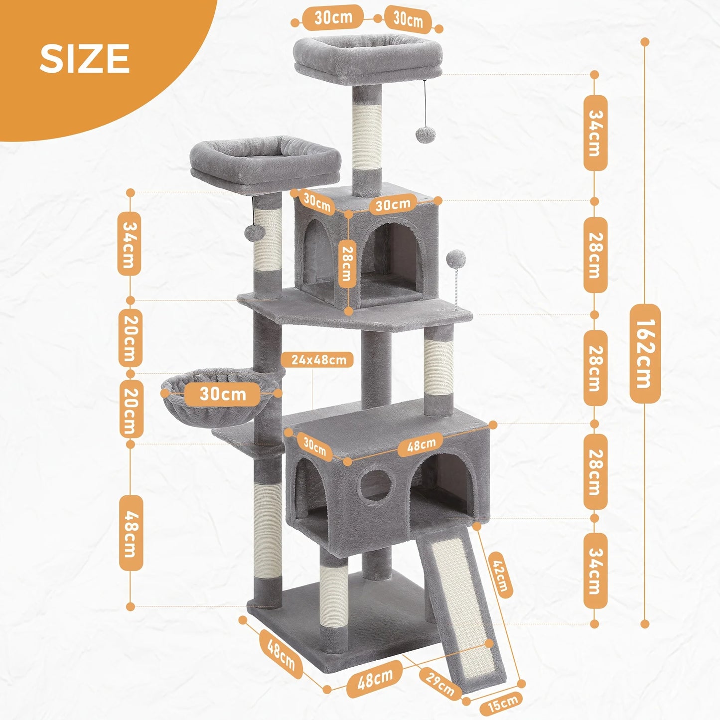 Cat Tree with Scratching Posts, Cat Tower Furniture