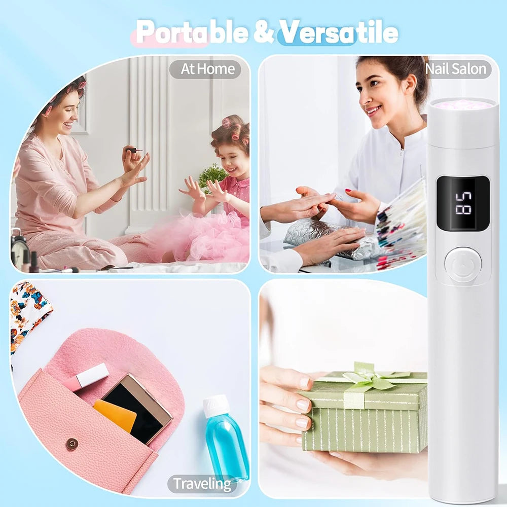 Portable Mini Nail Lamp Salon Quick Dry USB Nail Dryer