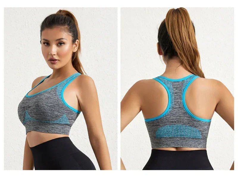 New Sports Bra Women Seamless Gym Jogging Crop Top Yoga Fitness
