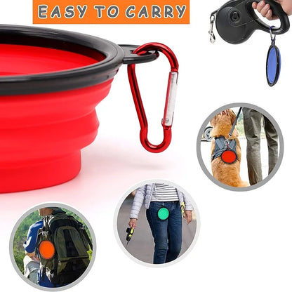 Pet Folding Silicone Bowl Large Outdoor Pet Travel Bowl