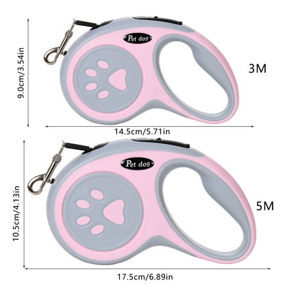 Paw Dog Leash  Outdoor Lead Walking Strong Retractable