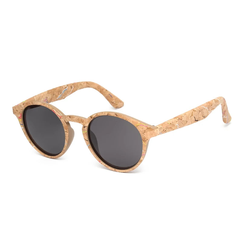 Kenbo Fashion Wood Grain Round Polarized Sunglasses