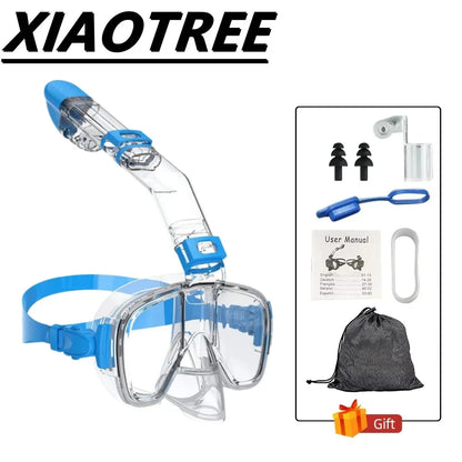 Snorkel and Diving Mask Foldable Anti-Fog Diving Mask Set