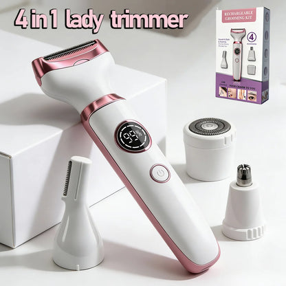 4 in 1 Lady Body Electric Trimmer Eyebrow Nose Women