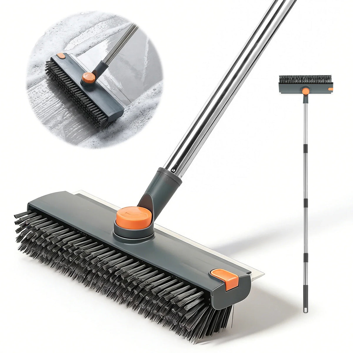3 in 1 Scrub Brush with Long Handle Bathtub and Floor Gaps