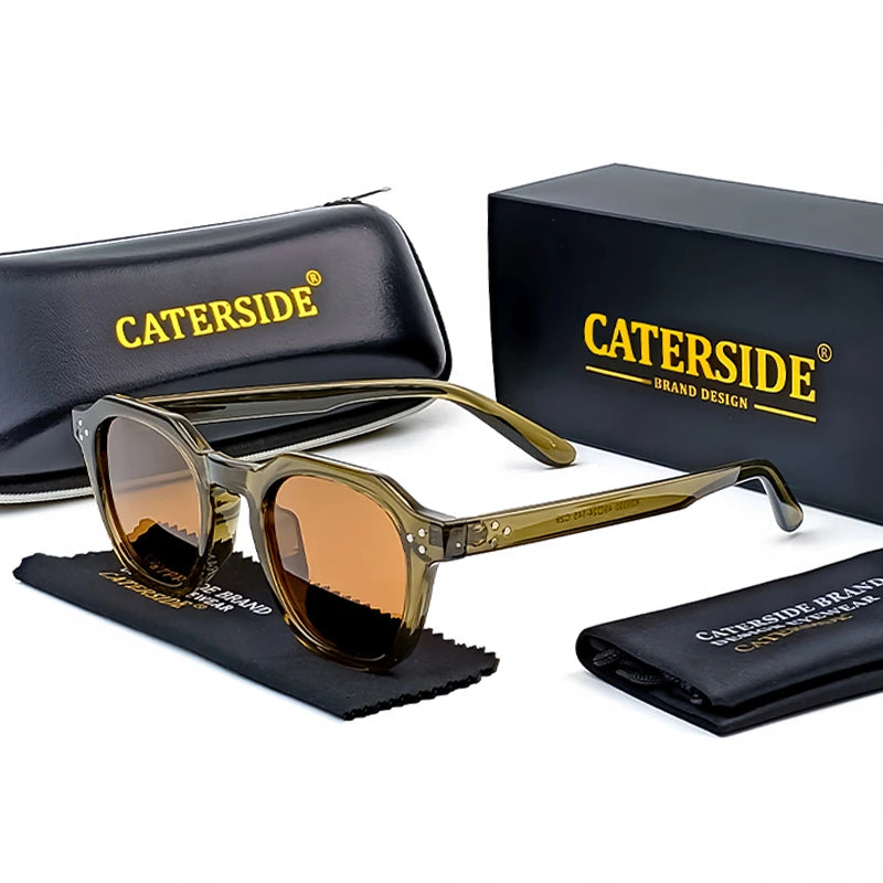 Caterside New Retro Polarized Men Sunglasses Square