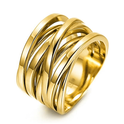Hot Metal Finger Rings for Women Modern Fashion Wide